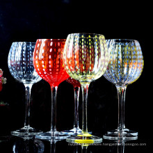 Haonai new design colored glass stemware brandy glass stemware Champagne wine glass